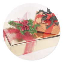 Gold Foil Holiday Gift Wrapping stickers