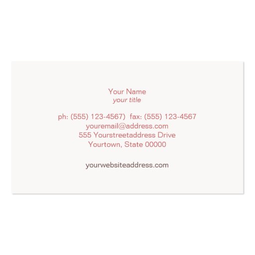 Gold Foil Look and Turquoise Floral Pattern Business Cards (back side)