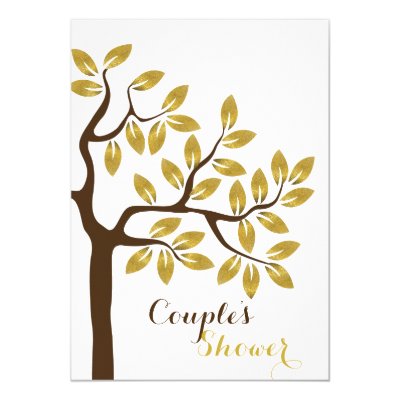 Gold foil tree modern couples shower wedding 5