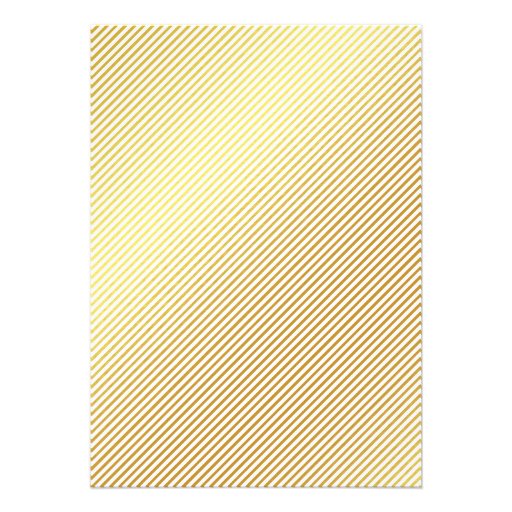 Gold Foil Vintage Frame Striped Wedding Invitation