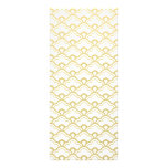 Gold Foil White Scalloped Shells Pattern Rack Card Template