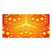 Gold Fractal Explosions: Personalized Photo Card