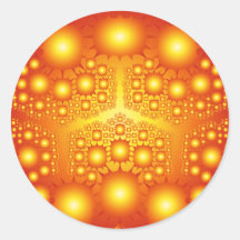 Gold Fractal Explosions: Sticker
