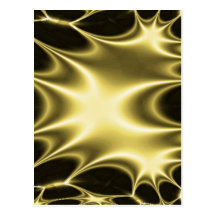 Gold Fractal Starpunk Post Cards