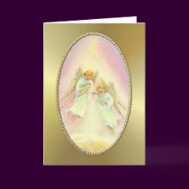 GOLD FRAME & ANGELS by SHARON SHARPE cards