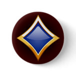 GOLD FRAMED BLUE DIAMOND buttons