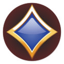 GOLD FRAMED BLUE DIAMOND stickers
