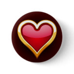 GOLD FRAMED HEART buttons