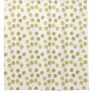 Gold And White Shower Curtains