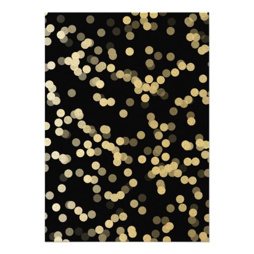 Gold Glitter Confetti Wedding Personalized Announcement