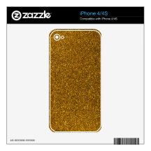 Gold Glitter Decals For The iPhone 4S