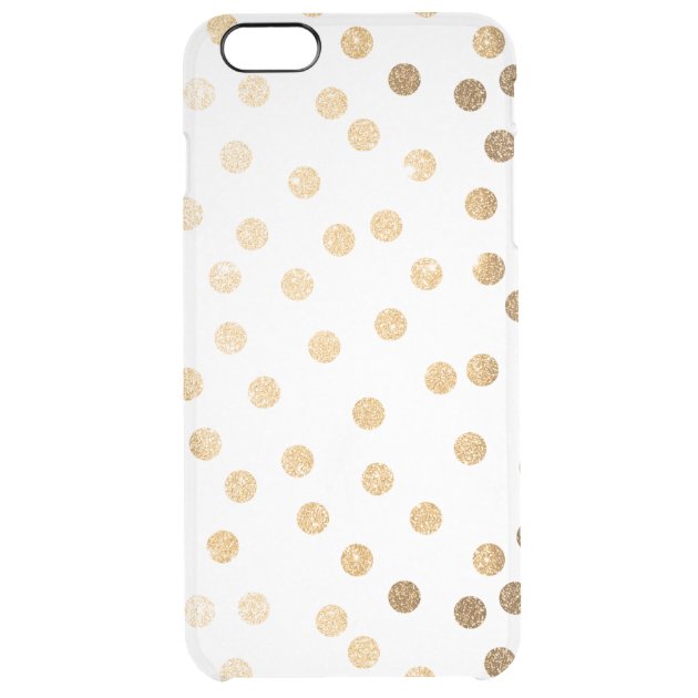 Gold Glitter Dots Clear Phone Case Uncommon Clearlyâ„¢ Deflector iPhone 6 Plus Case