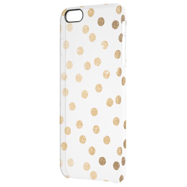 Gold Glitter Dots Clear Phone Case Uncommon Clearlyâ„¢ Deflector iPhone 6 Plus Case