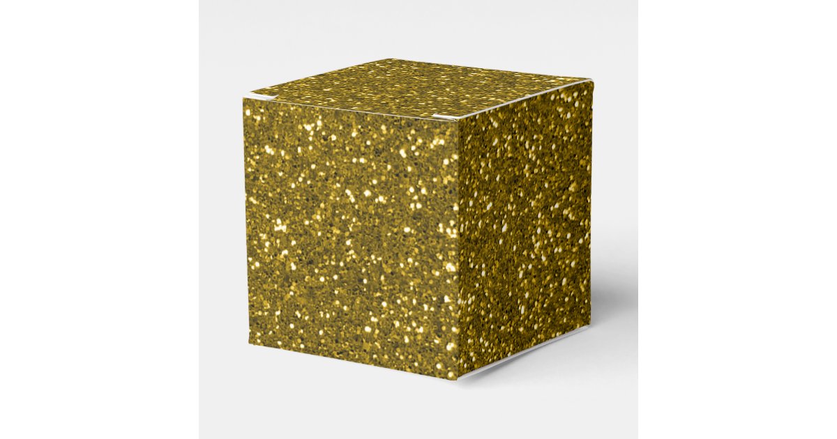 Gold Glitter Favor Box Zazzle