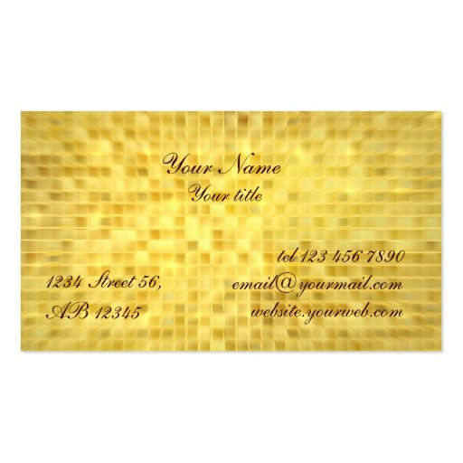 Gold Glitter Glamour Business Card