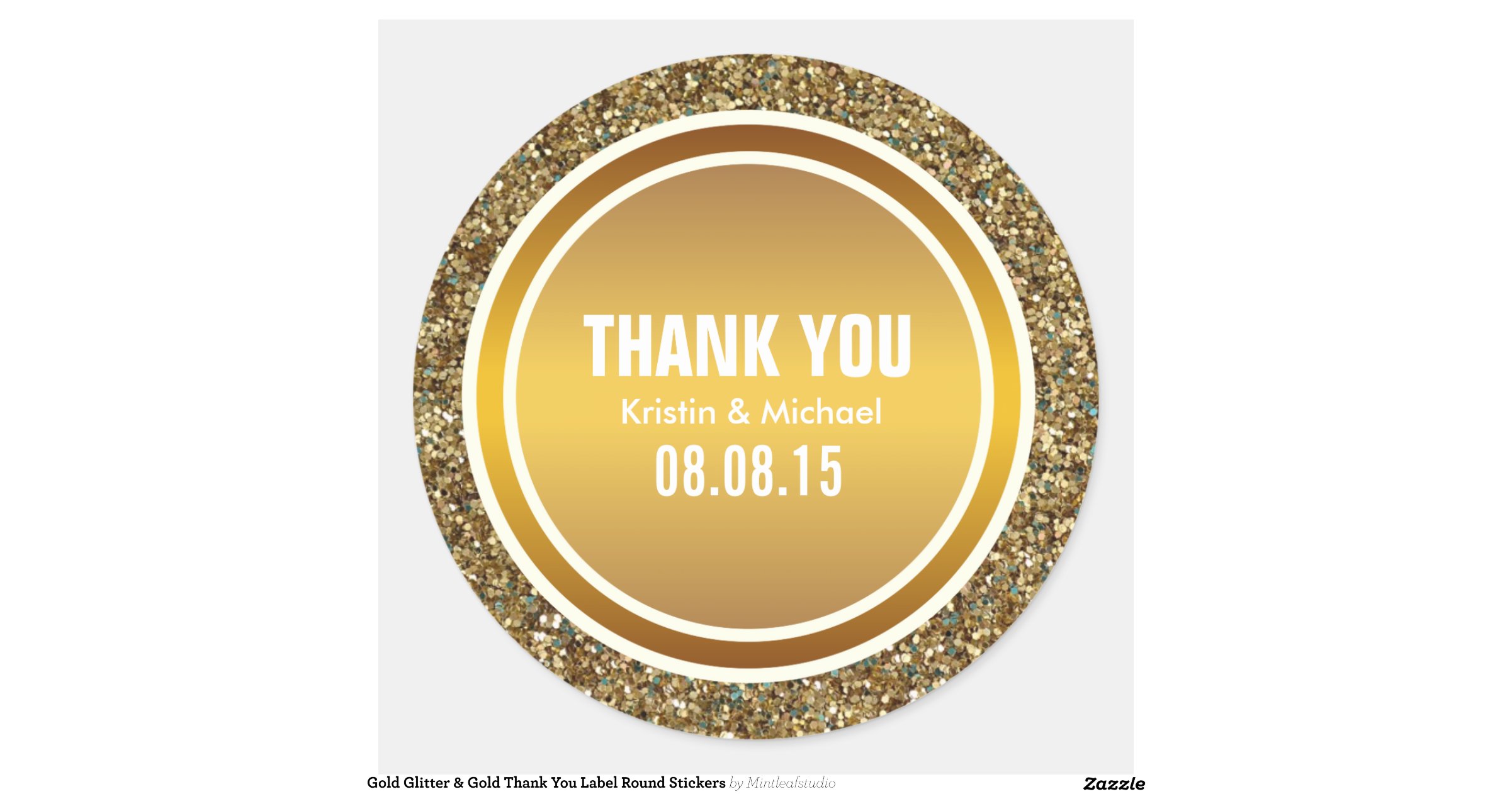 gold_glitter_gold_thank_you_label_round_stickers