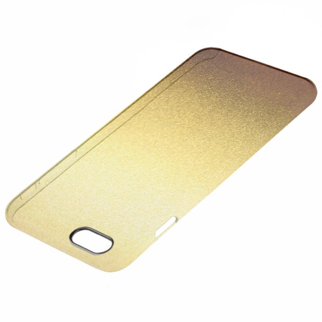 Gold Glitter Gradient Ombre Pattern Transparent Uncommon Clearlyâ„¢ Deflector iPhone 6 Plus Case-3