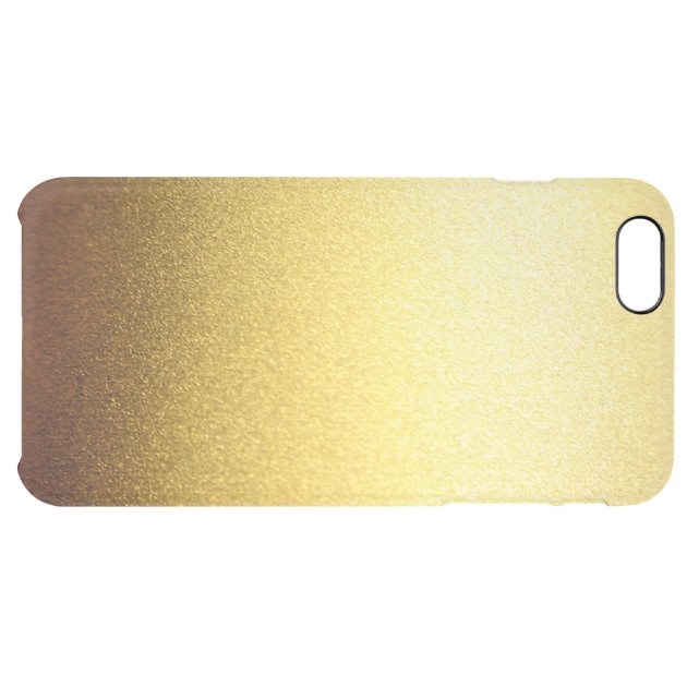 Gold Glitter Gradient Ombre Pattern Transparent Uncommon Clearlyâ„¢ Deflector iPhone 6 Plus Case-5