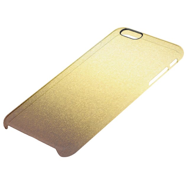 Gold Glitter Gradient Ombre Pattern Transparent Uncommon Clearlyâ„¢ Deflector iPhone 6 Plus Case-4