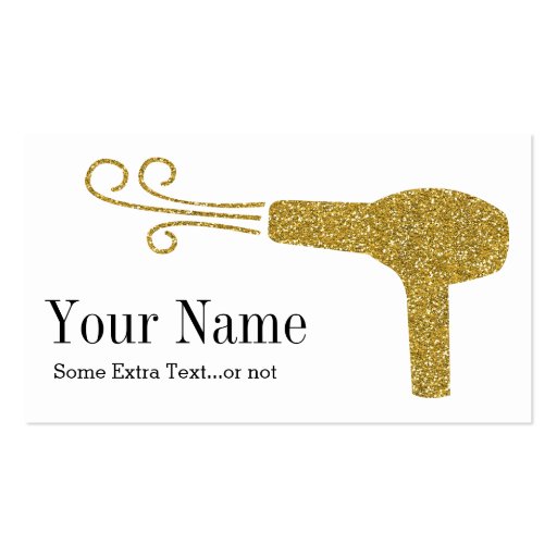 Gold Glitter Hairdresser Salon Business Card Templates (front side)