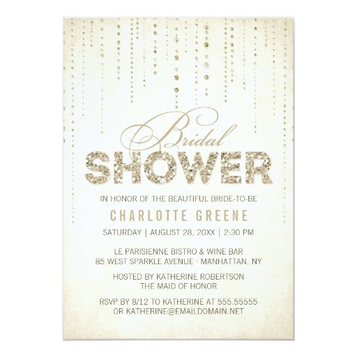 gold sparkle wedding invitations gold glitter look bridal shower invitation zazzle gold sparkle wedding invitations gold glitter look bridal shower invitation zazzle