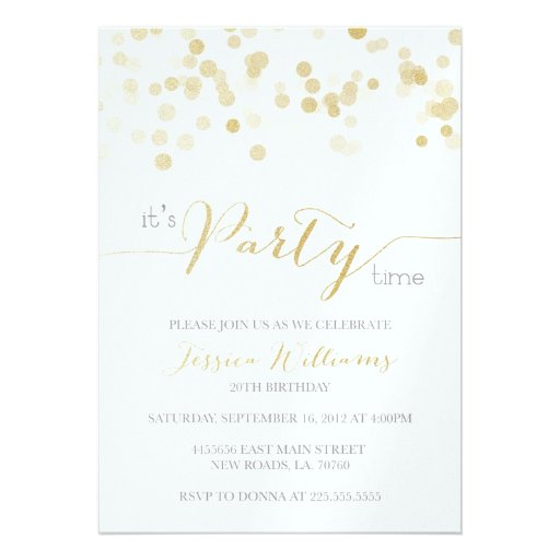 Gold Glitter Metallic Sample Announcements