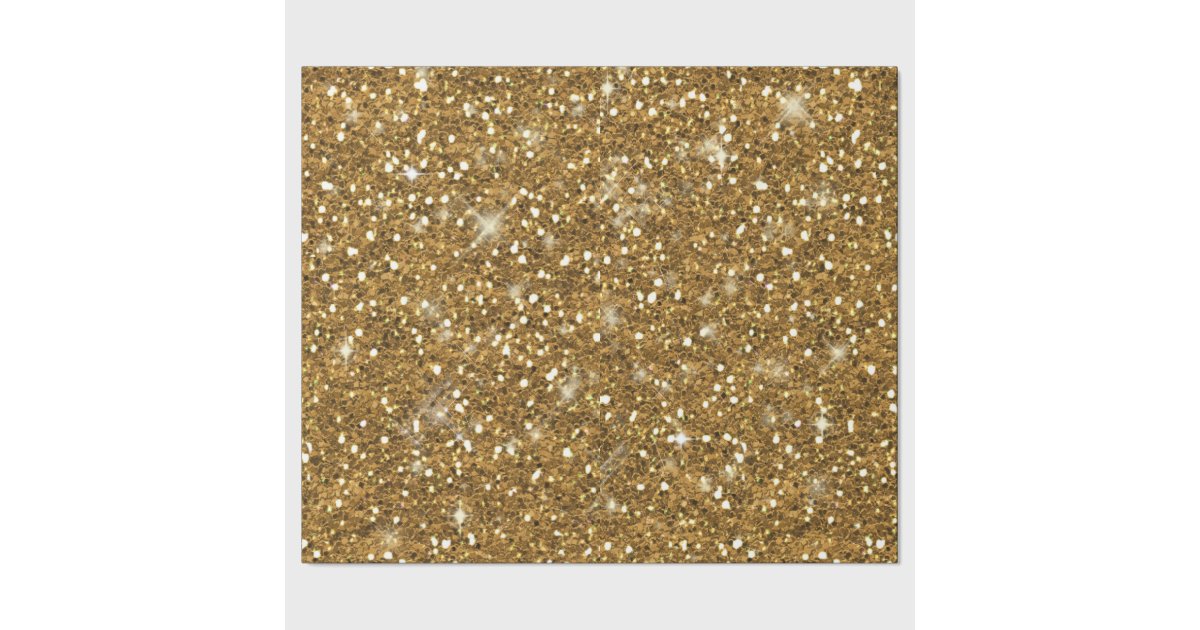 Gold Glitter Pattern ID144 Wrapping Paper Zazzle