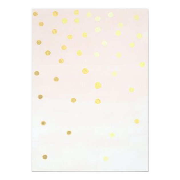 Gold Glitter Polka Dot Graduation Party Invitation