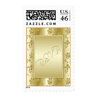 Gold Glitter RSVP Postage stamp