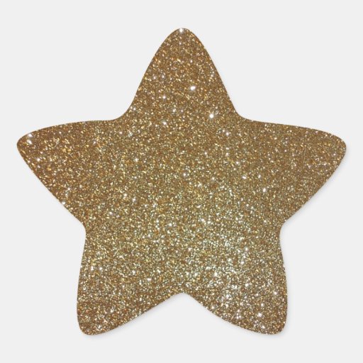 Gold Glitter Star Sticker Zazzle