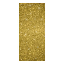 Gold glitter stars custom rack card