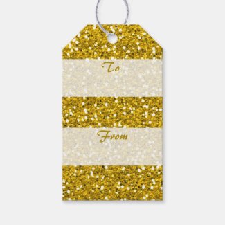 Gold Glitter To From Merry Christmas Pack Of Gift Tags