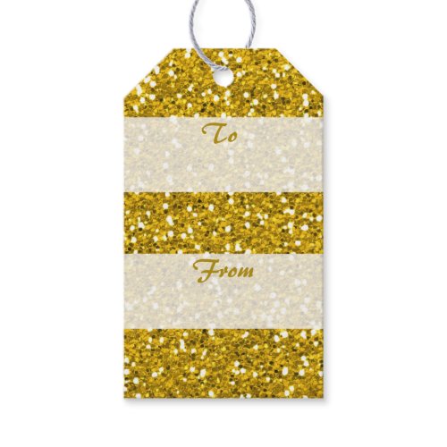 Gold Glitter To From Merry Christmas Pack Of Gift Tags