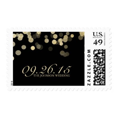 Gold Glitter Wedding Stamp