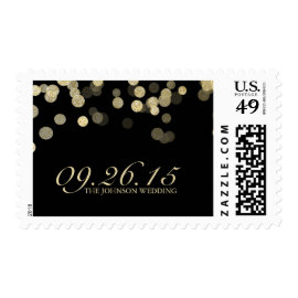 Gold Glitter Wedding Stamps