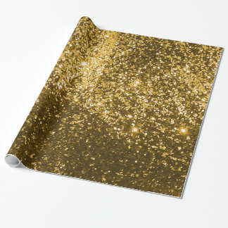 glitter gold wrapping paper
