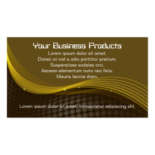 Gold Globe Business Card (back side)