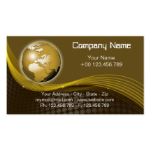Gold Globe Business Card