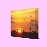 Gold glow sunset canvas prints