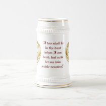 Gold Greek Warrior's Red Border Stein Coffee Mugs