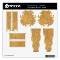 Gold Grey Floral Vintage Damask Pattern skins