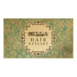 GOLD Grunge Damask Hair Stylist Appointment Cards Business Cards