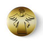 GOLD GUARDIAN ANGEL BUTTON