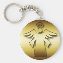 GOLD GUARDIAN ANGEL KEYCHAINS