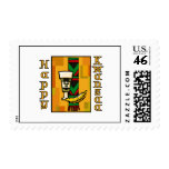 Gold Happy Kwanzaa Stamps