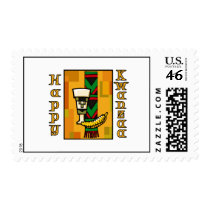 Gold Happy Kwanzaa Stamps