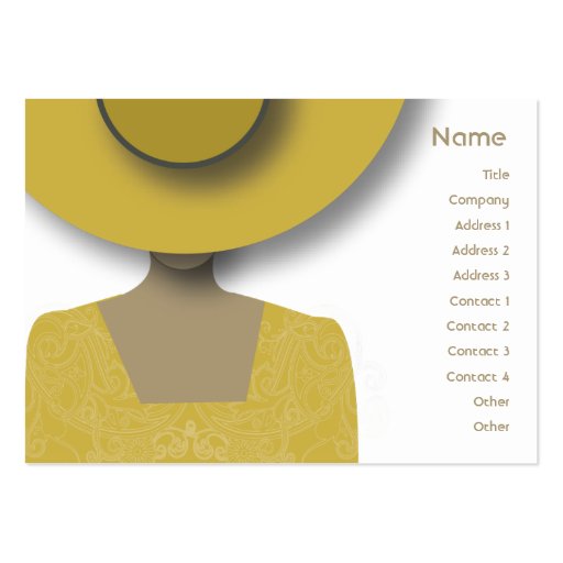 Gold Hat - Chubby Business Card Template (front side)
