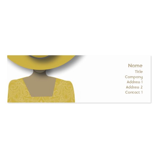 Gold Hat - Skinny Business Card Templates