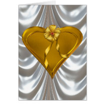 Gold Heart and Satin cards