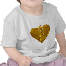 Gold Heart and Satin Tee Shirts
